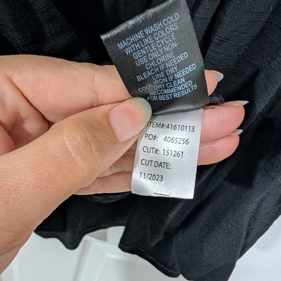 Torrid Deep Black Vintage Slub Corset Waist Babydoll Cami in Size 3 (22/24) - Picture 11 of 12